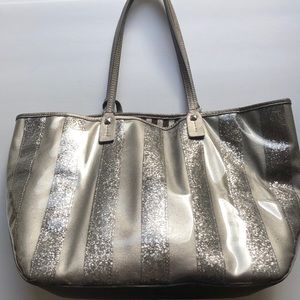 Henri bendel metallic tote bag